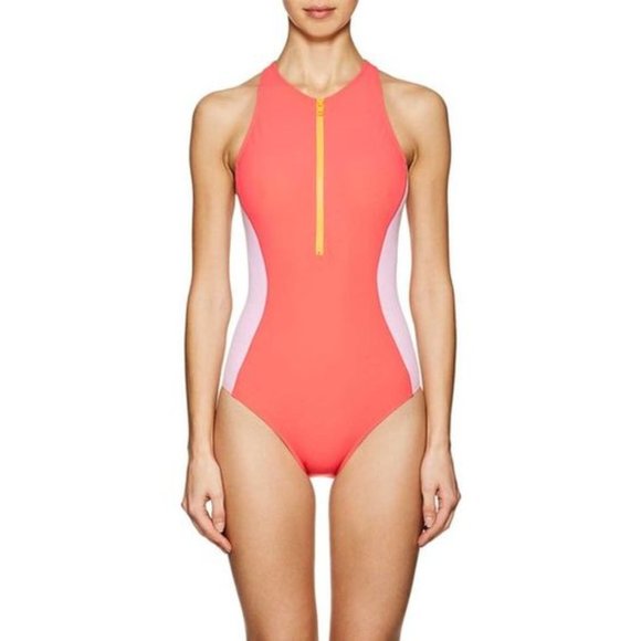*SOLD* Anthropologie Flagpole NYC Zip Up Stella One Piece Swimsuit (Large) - N… - Picture 1 of 8